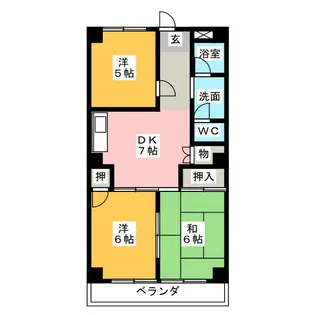 スカイハイツ森孝【4階】の間取り