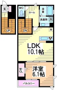 東京都渋谷区笹塚3【アパート】の間取り