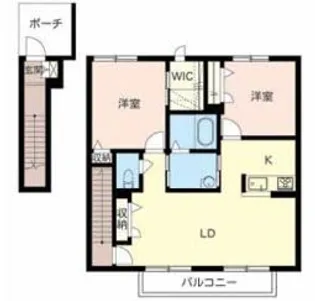 ヴィラーチェH&K A【2階】の間取り