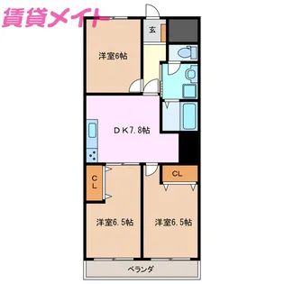 ロイヤル太平洋【5階】の間取り