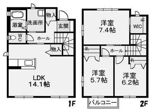 サウス・ヴィエント A・B棟の間取り