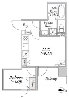 MYRIA RESIDENCE Ryogoku II【9階】の間取り