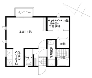 パピュラA【1階】の間取り