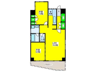 グランデール【7階】の間取り