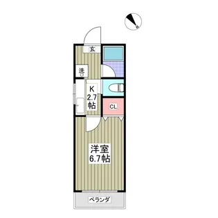 茨城県小美玉市羽鳥【マンション】の間取り