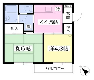 レーベンハイム【1階】の間取り
