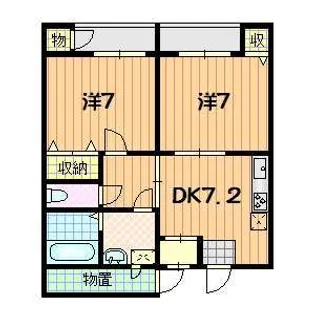 コーポ ぶなの樹【1階】の間取り