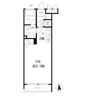 レジディア笹塚【2階】の間取り