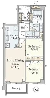 ファミールグラン代々木の杜【2階】の間取り
