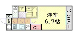 エスリード大阪フェリス【3階】の間取り