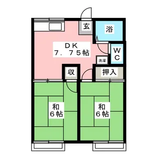 ベルゾーネヤマナII【1階】の間取り