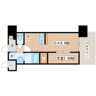 アルティザ仙台花京院【11階】の間取り