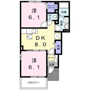 メゾン・サンブライトII【1階】の間取り
