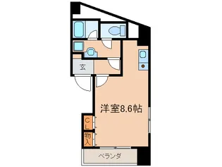 オ-キッドビル白鳥【4階】の間取り
