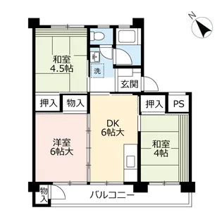 UR徳力【4階】の間取り