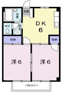 シティハイツ成和【2階】の間取り