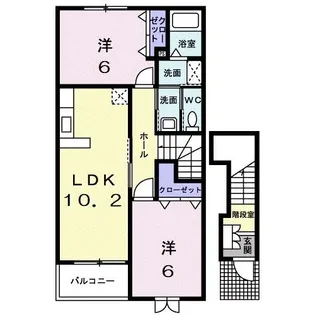 シバーム B【2階】の間取り