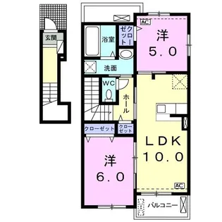 フリーデン・S C【2階】の間取り