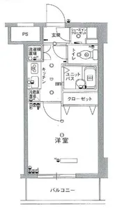 スカイコート・ヴィーダ五反田ウエスト【7階】の間取り