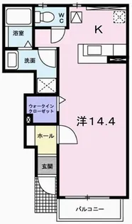 パークメゾン田寺I【1階】の間取り