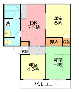 グリーンサイドマンション【1階】の間取り