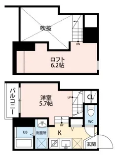 ルミカ美野島【2階】の間取り