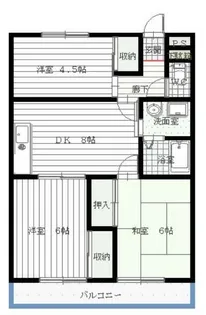 カサブランカII【1階】の間取り