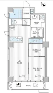 アスブルーム奥浅草【6階】の間取り