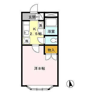 ローズコート陽B【2階】の間取り