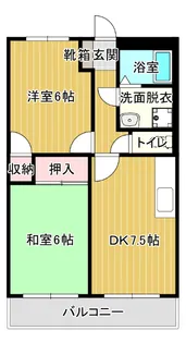 フラットサニーガーデン【3階】の間取り