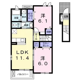 ペアハウスヒロセH【2階】の間取り