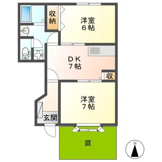 ユートピア次木 B【1階】の間取り