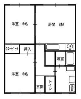 第6石塚コーポ【2階】の間取り