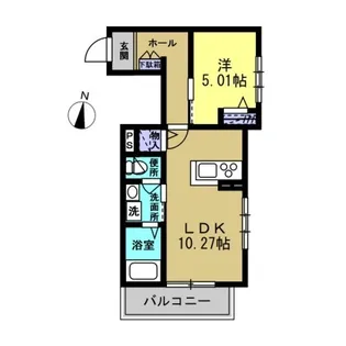 ラフィーヌ御幸【2階】の間取り