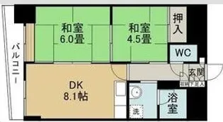 オルゴグラート仙台【6階】の間取り