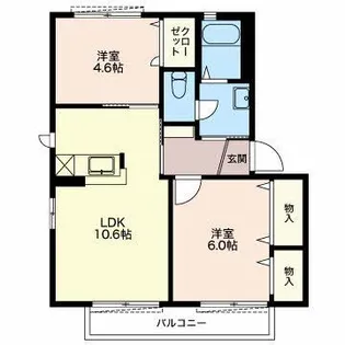 エスペランサ諏訪下【1階】の間取り