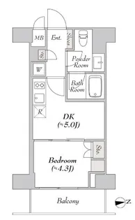 ミリアレジデンス両国【11階】の間取り