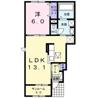 メゾン・ベル【1階】の間取り
