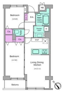 レジディア千川プレイス【4階】の間取り