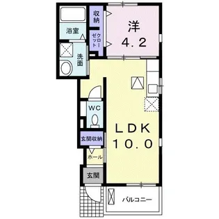 フローレスタタウンA【1階】の間取り