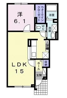 グランボヌールI【1階】の間取り