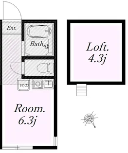 ユナイト宮崎台マイ・フェア・レディ【2階】の間取り
