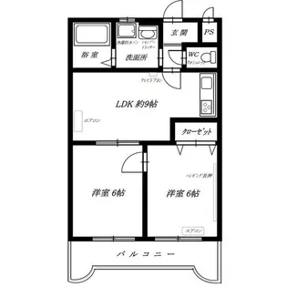 パール香芝【3階】の間取り