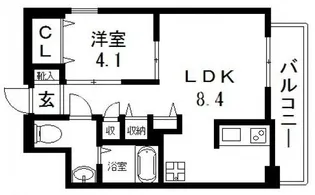 アニマーレ長堀【8階】の間取り