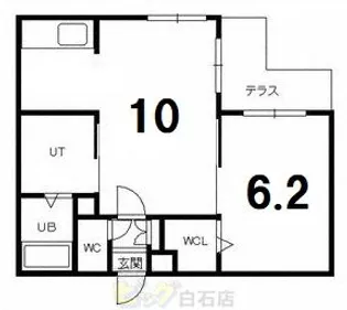 ジェイズIII 菊水【1階】の間取り