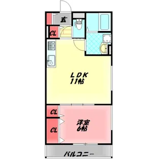 クリエオーレ淀江町【2階】の間取り