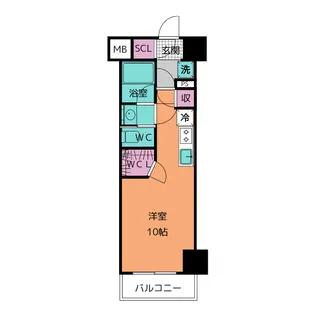 ザ・パークハビオ名古屋松原【10階】の間取り