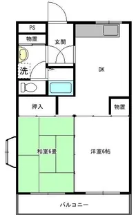 ジュネス喜多見【1階】の間取り