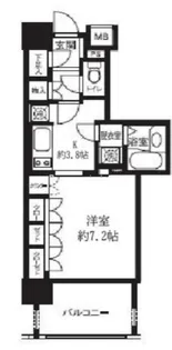 ライオンズシティ白金高輪【7階】の間取り