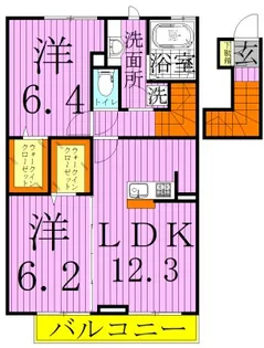 さくらアパートメント【2階】の間取り
